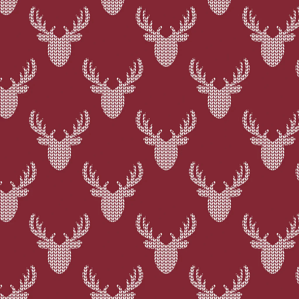 North of Ordinary - Knit look Deer - Crimson
