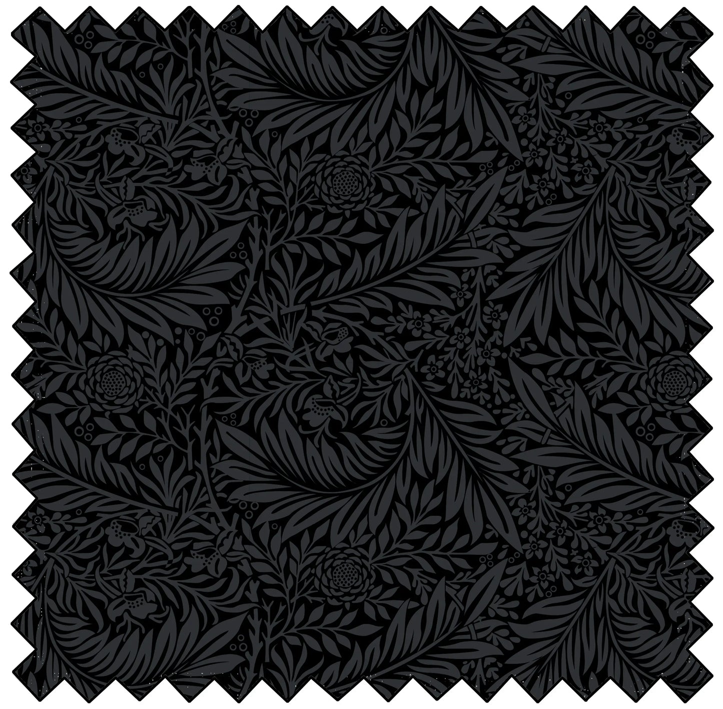 108" Wideback - William Morris Larkspur - Black