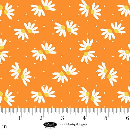 The Bright Side - Orange - Daisies and Dots