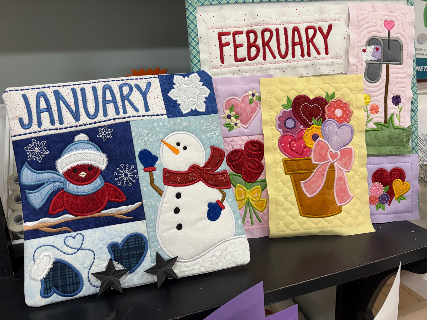 Monthly Mini quilt - Embroidered