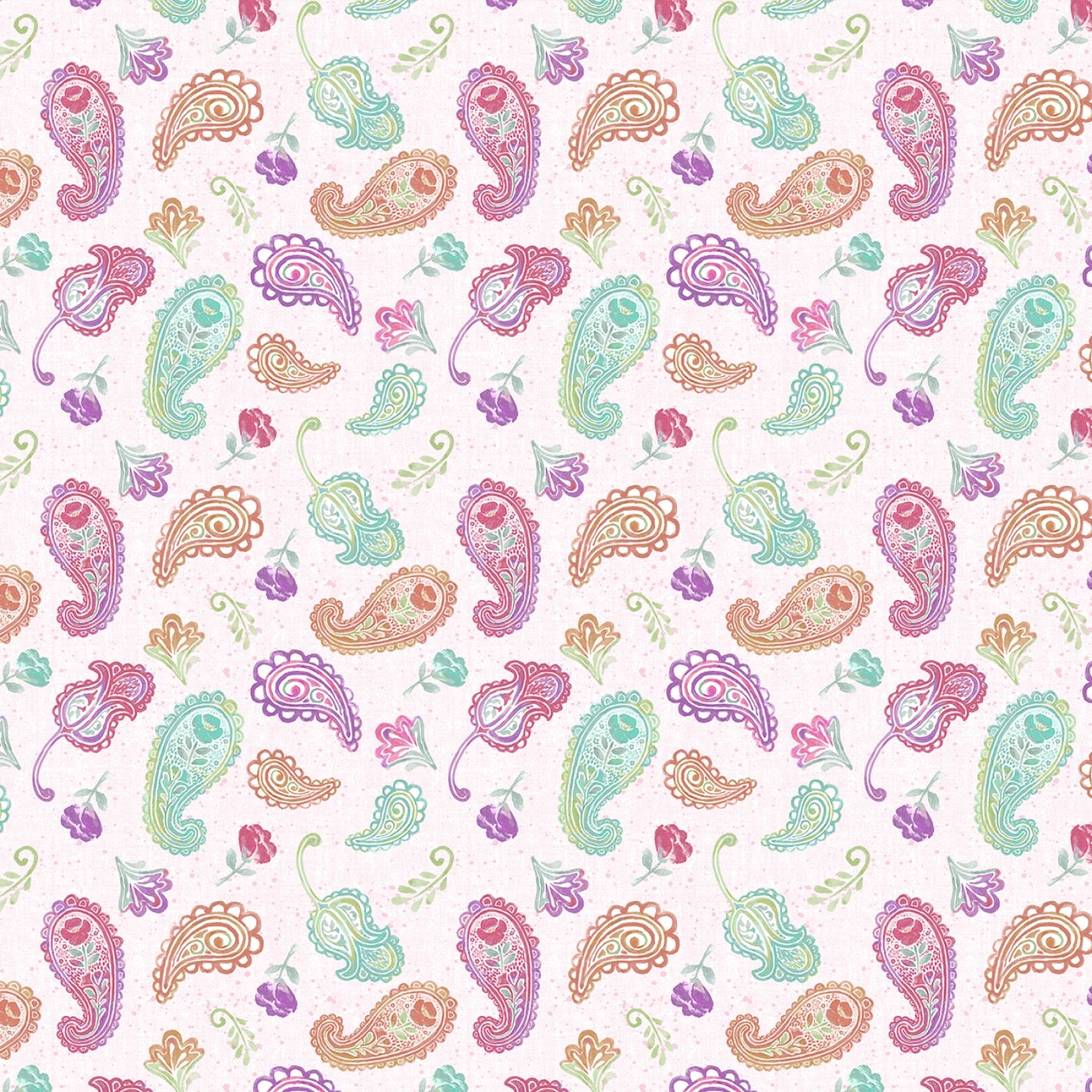 Meadow Melody - White Paisley Toss