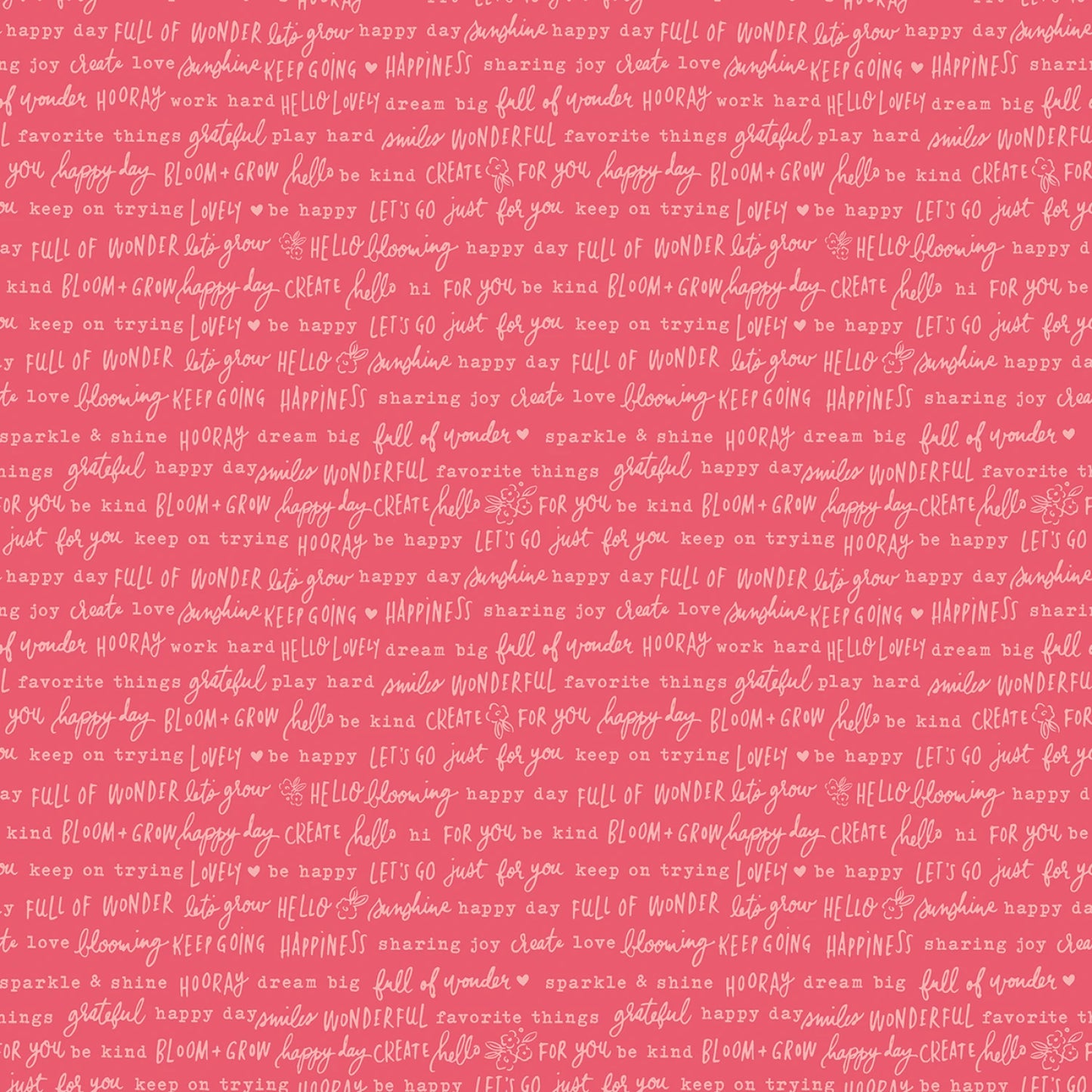 Floral Charms - Pretty Words Raspberry