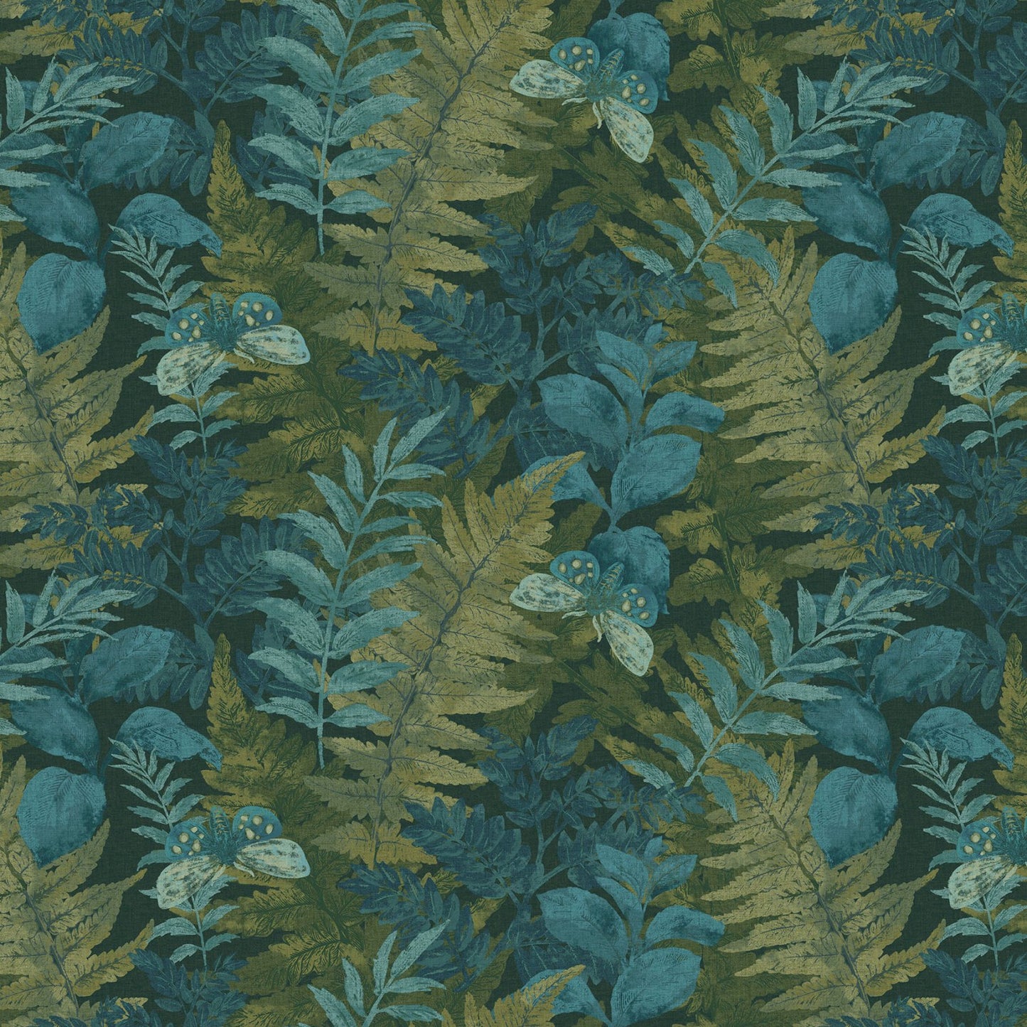 Imprint FLANNEL - Fern - Dk Olive Multi