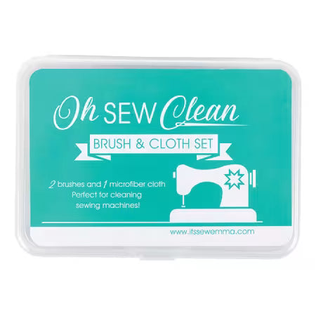 Oh Sew Clean Brush and Cloth Set - Asst colours