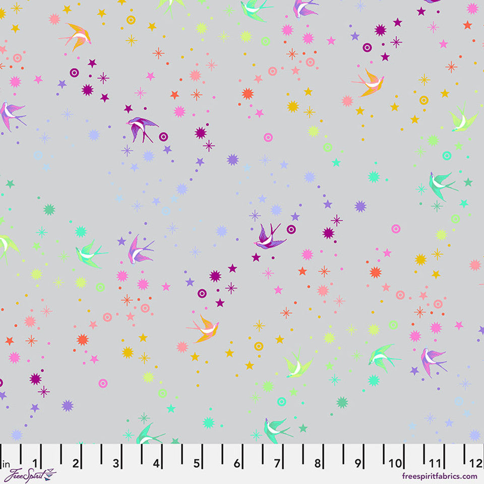 Tula Pink - Graywork - Fairy Dust - Fog