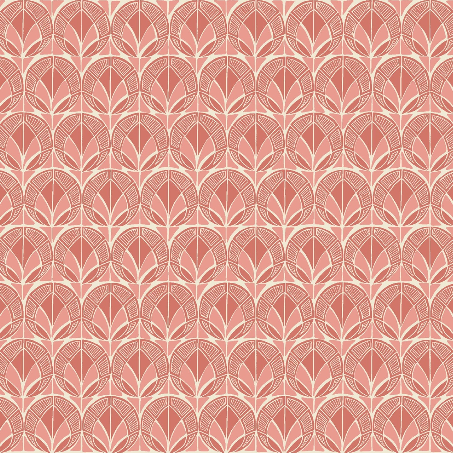 Cottage Flowers - Red/Pink Peacock