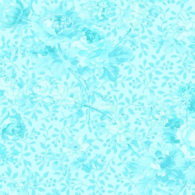 108" Wide - Rose Whispers Aqua