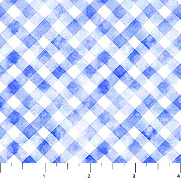Winter Twilight - Watercolor Gingham - Blue
