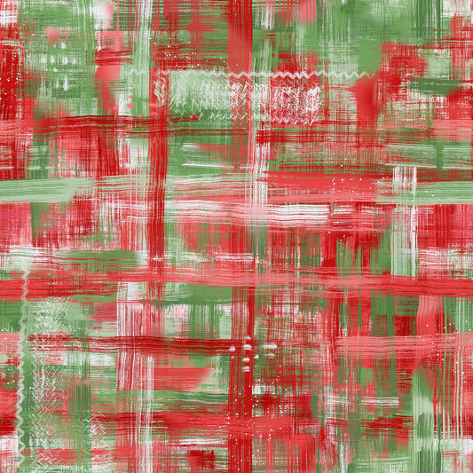 108" Wideback - Red/Green Brush strokes