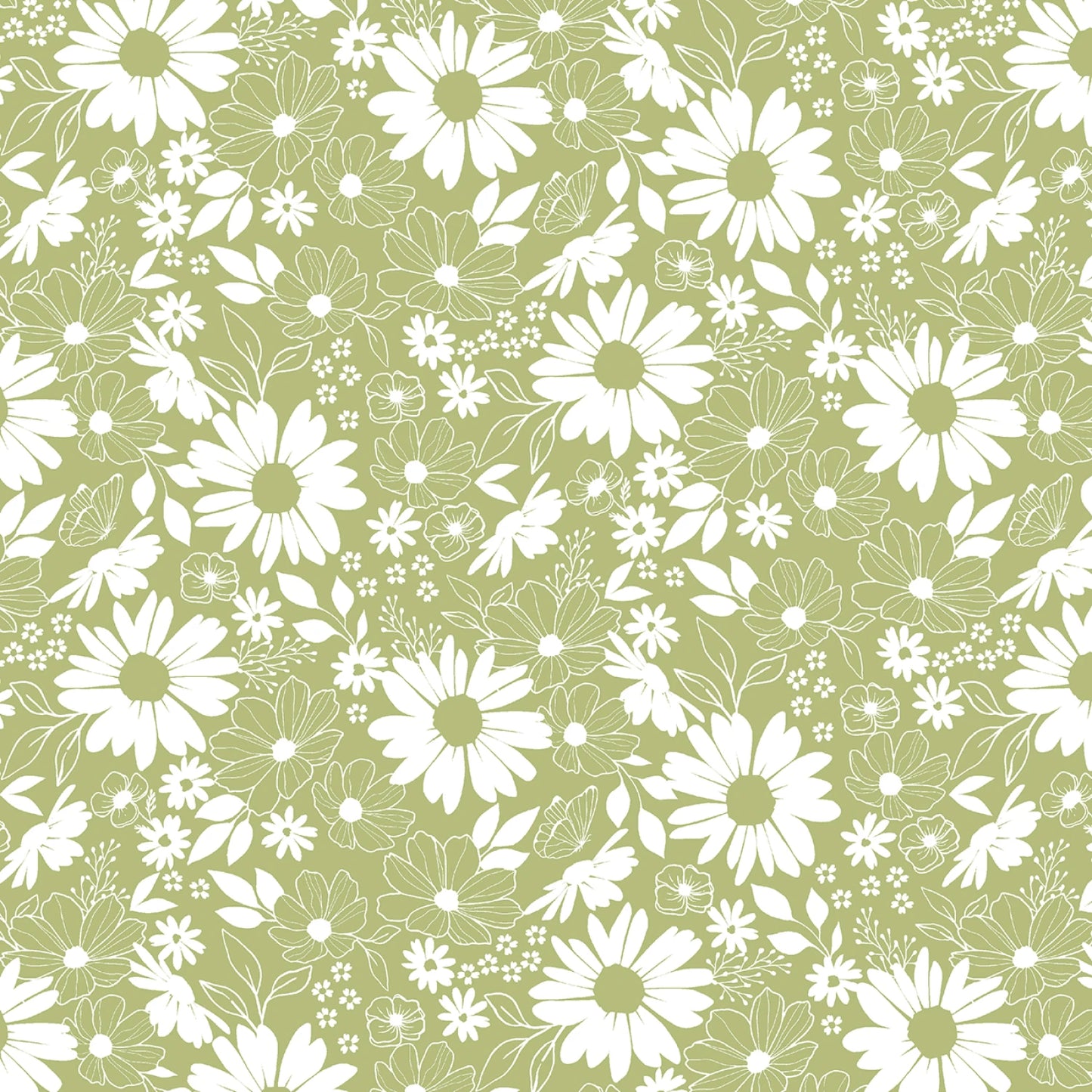 Juliette - Green Floral Toile