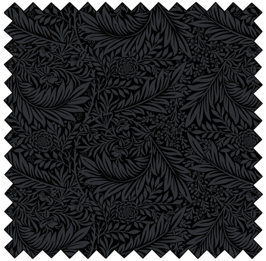108" Wideback - William Morris Larkspur - Black