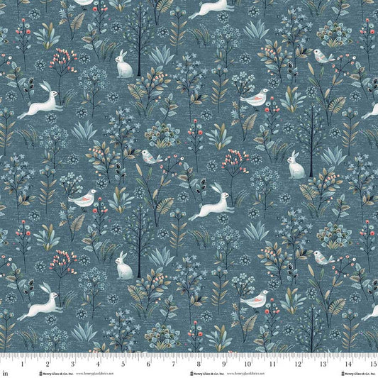 Norwegian Forest - Frolicking Bunnies - Medium Blue