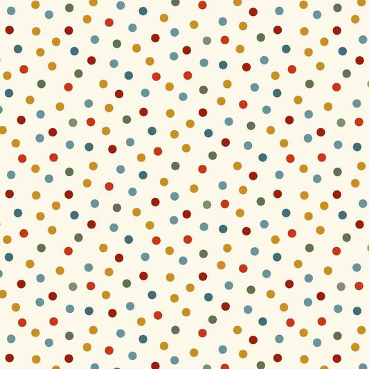 Nordic Holiday Village - Cream Multi Dots