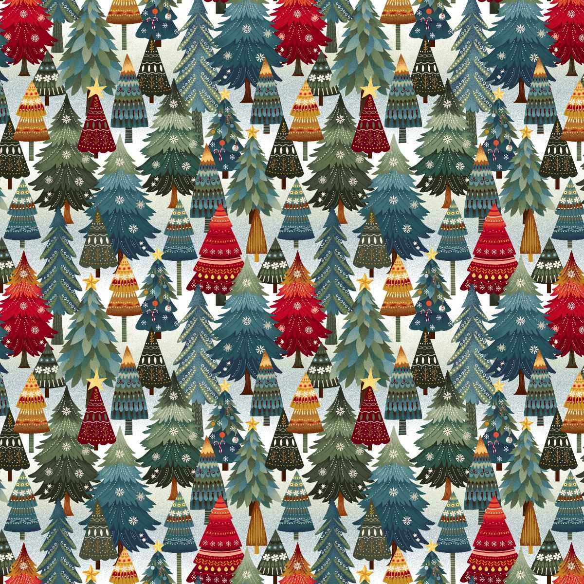 Nordic Holiday Village - Ice Blue Multi Christmas Trees