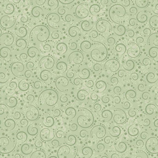 Nordic Holiday Village - Light Sage Swirls