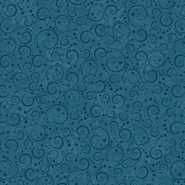 Nordic Holiday Village - Blue Swirls