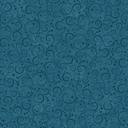 Nordic Holiday Village - Blue Swirls