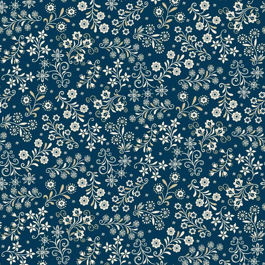 Nordic Holiday Village - Blue Cream Floral