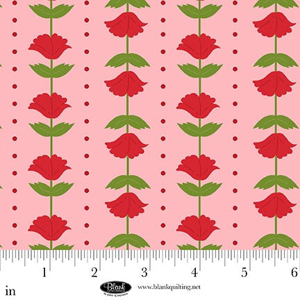 The Bright Side - Light Pink - Flower and Polka Dot Stripe