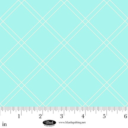 The Bright Side - Turquoise - Windowpane Plaid