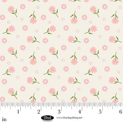 The Bright Side - White - Daises with Circles of Dots