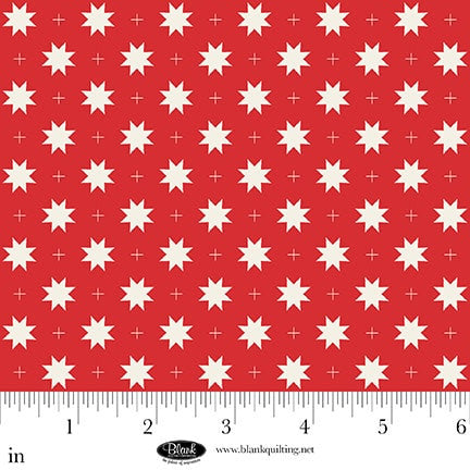 The Bright Side - Red - Eighth Point Star and Check