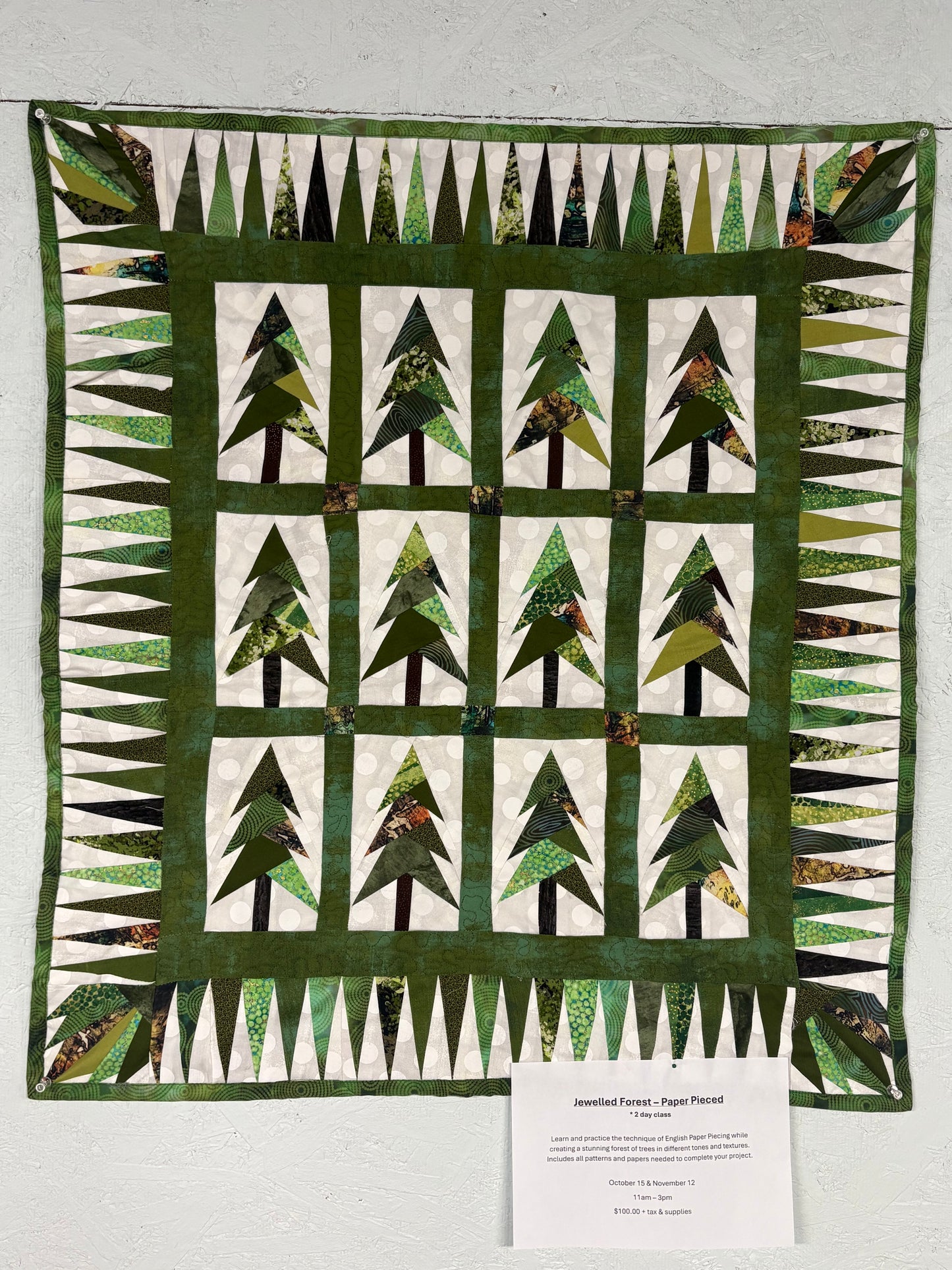 Jewelled Forest - Paper Piecing - 2 day class