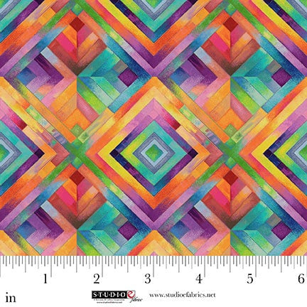 Flower Fusion - Geometric Diamond
