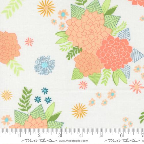 Honeyed Horizons - Bursting Blooms Florals - Cloud