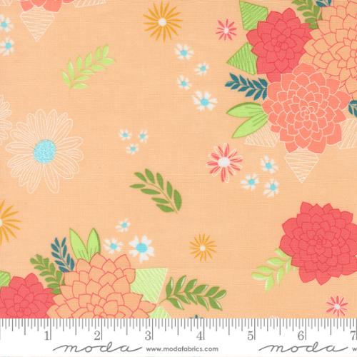 Honeyed Horizons - Bursting Blooms Florals - Peach