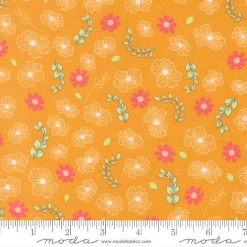 Honeyed Horizons - Petal Grooves Florals - Orange