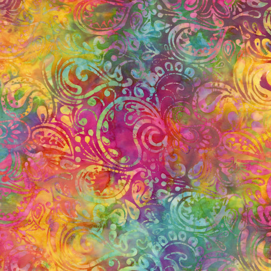 Rainbow Paisley Batik