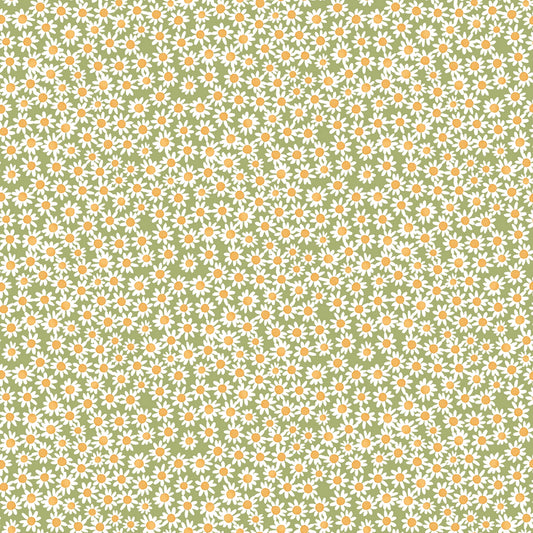 Floral Charms - Daisies Green