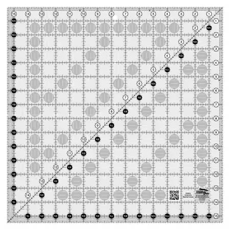 Creative Grids Quilt Ruler 15-1/2in x 15-1/2in Square