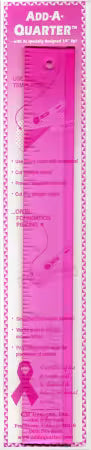 Add A-Quarter Ruler Plus Pink - 12 inch