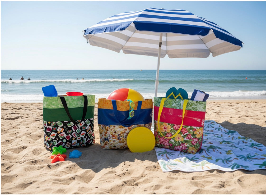 Vinyl Mesh Beach Bag