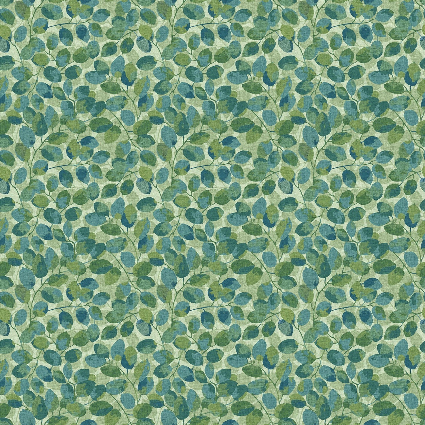 Imprint FLANNEL - Small Leaf Toss - Green Multi