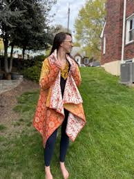 Cozy Cascade - Quilted Cardigan