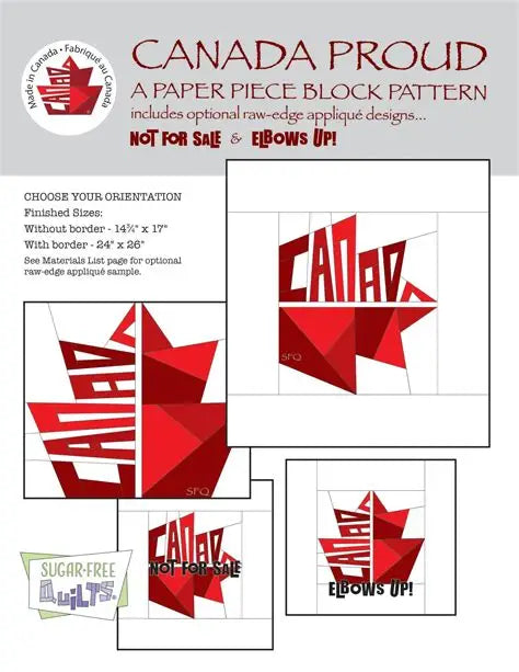 Canada Proud  - Paper Piece block pattern
