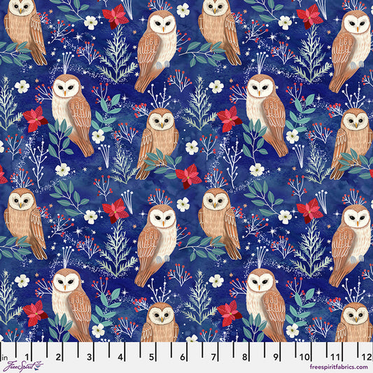 Christmas Cabin - Owl Magic Blue
