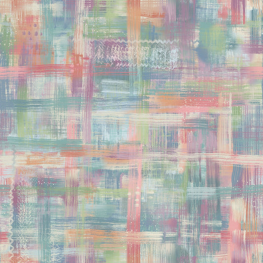 108" Wideback - Natural/Multi  Brush strokes
