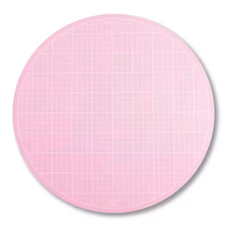 Round Rotating Cutting Mat 10in Pink