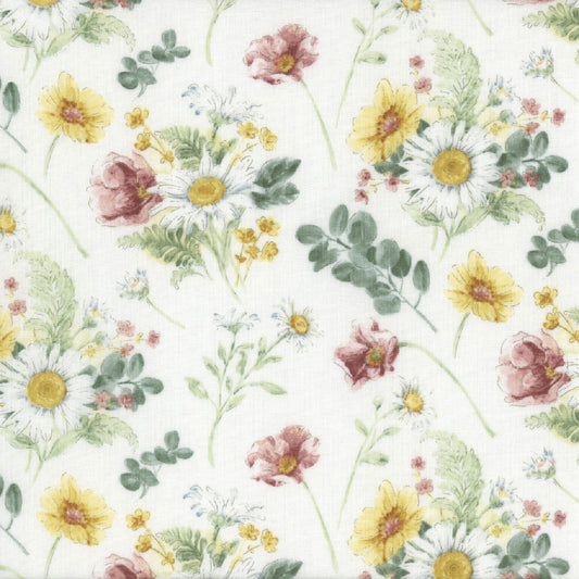 Cream Large Floral