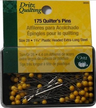 Dritz Yellow Head Quilters Pins, 175 count