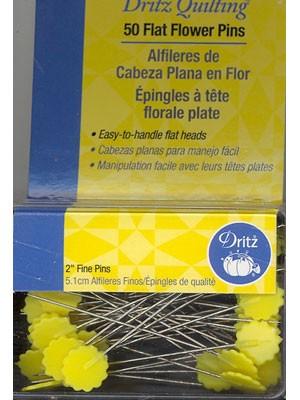 Dritz Flat Flower Head Pins, 50mm, 50 count