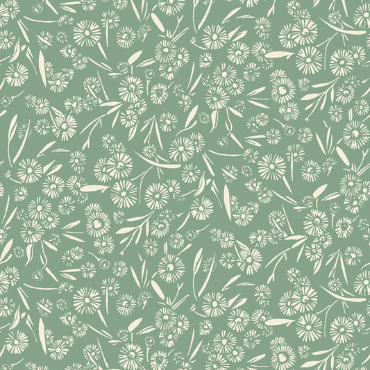 Cottage Flowers - Green Daisy