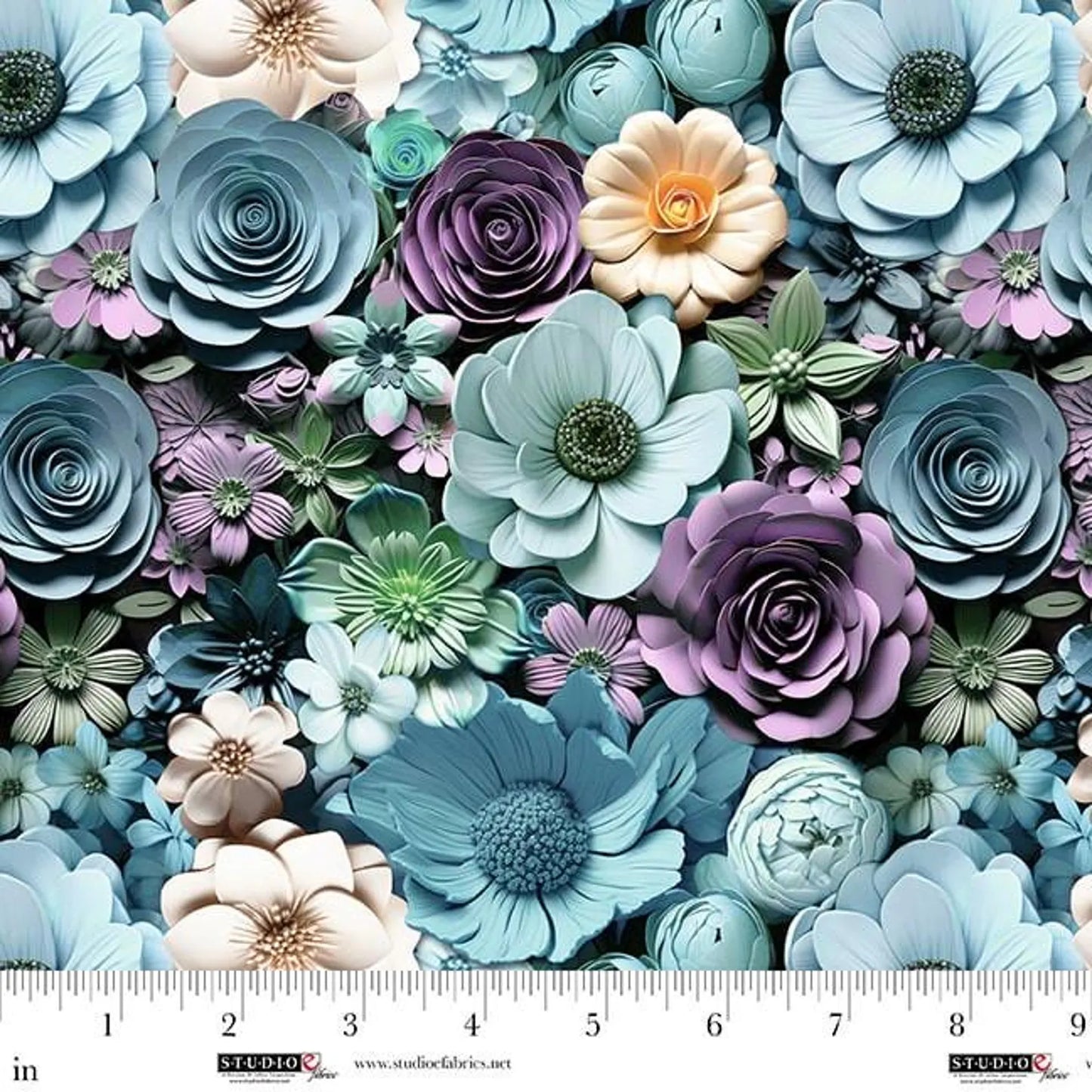 Another Dimension - Turquoise/Purple Floral