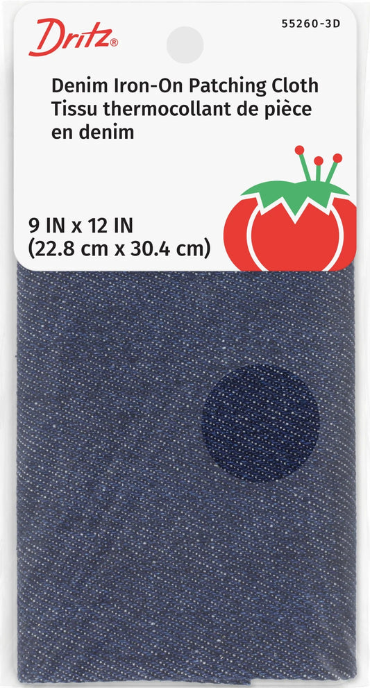 Denim Iron-On Patch Cloth, 9" x 12"