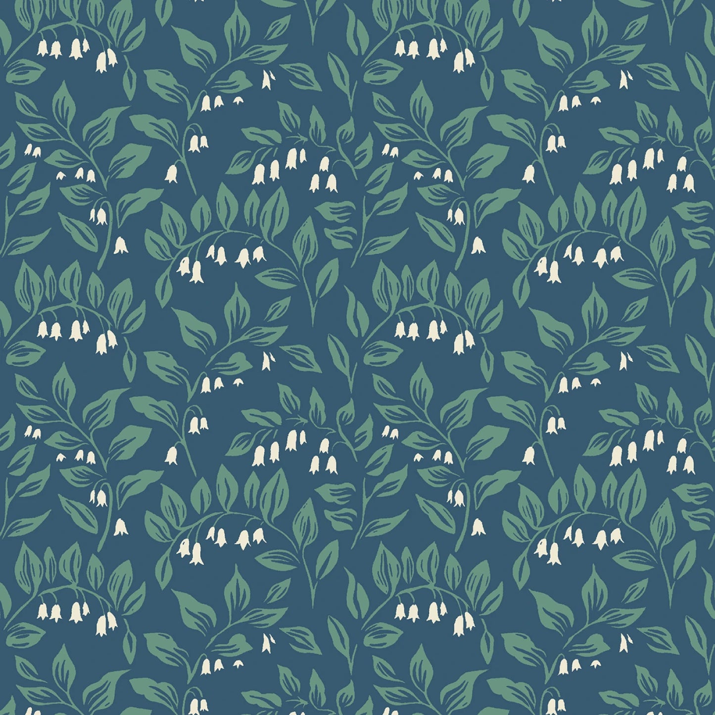 Cottage Flowers - Navy Solomon's Seal