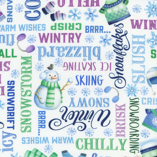 Snowflake Wishes - White Wintery Phrases